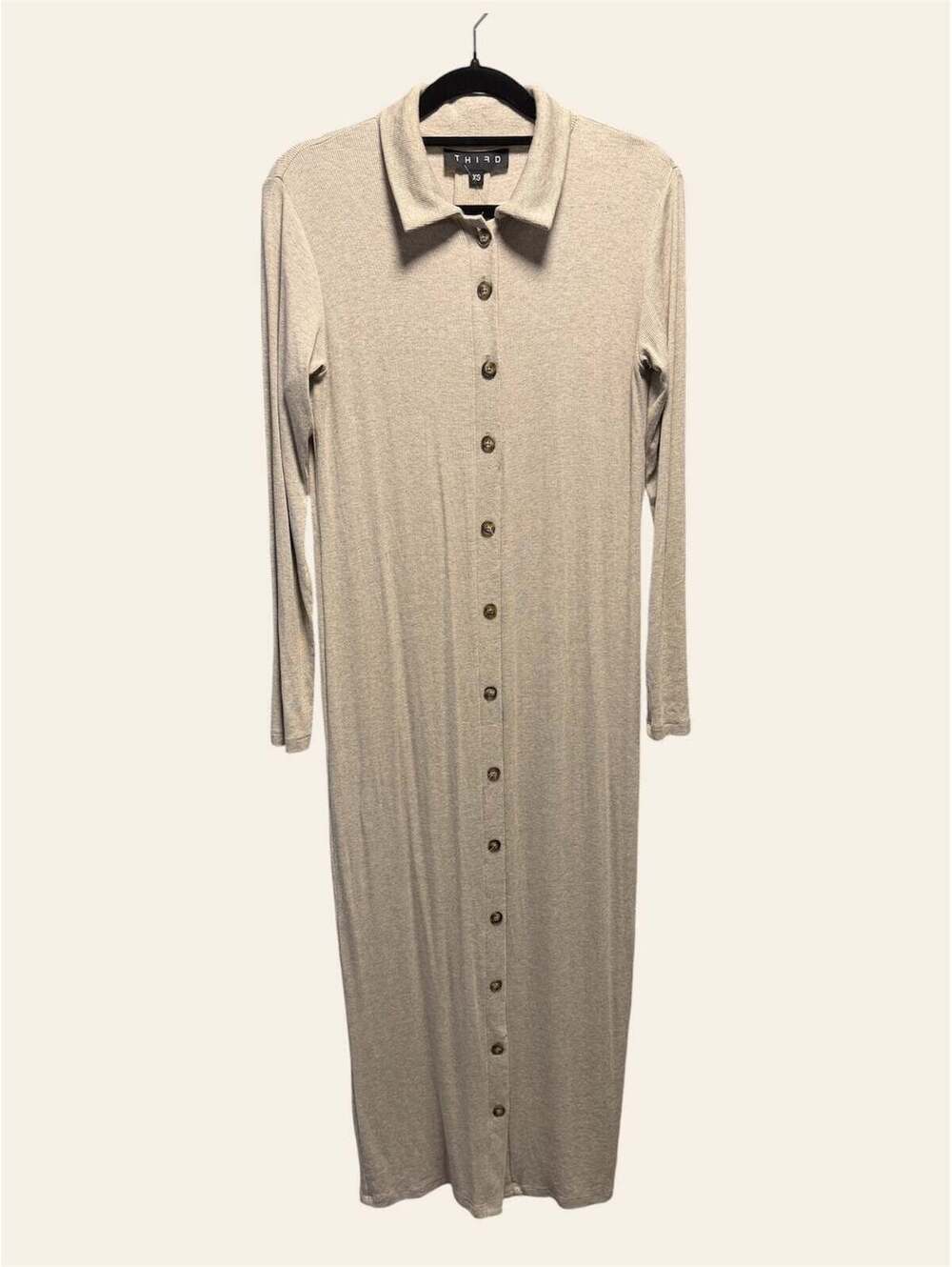 Third Button Down Ribbed Dress